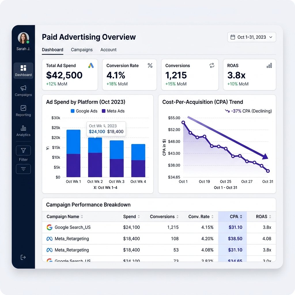 Paid Ads (PPC & Paid Social) Mockup